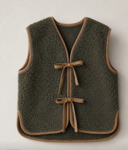 Krátka dámska merino vesta Matesko – produktový detail