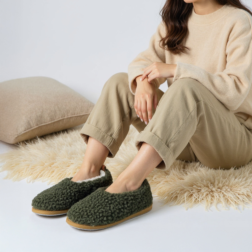 Zimné vlnené papuče z ovčej vlny na studené nohy – Matesko