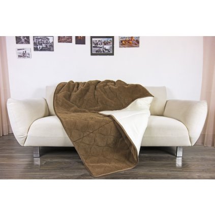 Luxusná deka tmavá ťava