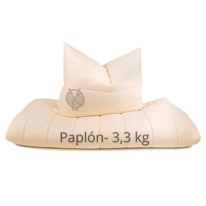 Set paplón z ovčieho rúna plus vankúš 70 x 90 cm