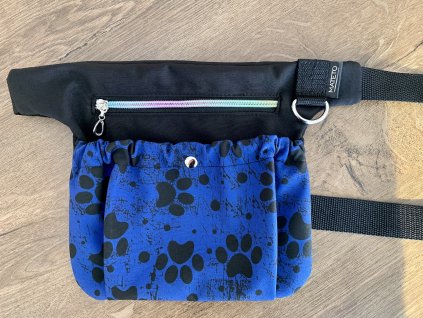 Pamlskovník - černý /tmavě modrá přední kapsa