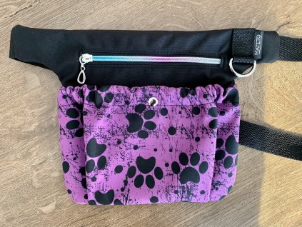 Pamlskovník - černý /fialová přední kapsa