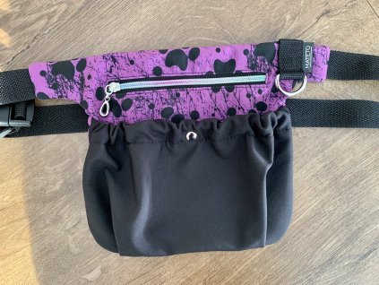 Pamlskovník - fialový / černá přední kapsa