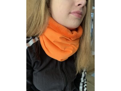 Nákrčník - reflexní oranžová - zimní