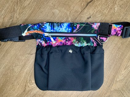 Pamlskovník - Kmín akvarel / černá přední kapsa