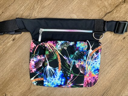 Pamlskovník - černý / kmín akvarel přední kapsa