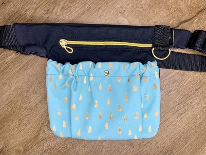 Pamlskovník - černý / zlaté kapky přední kapsa