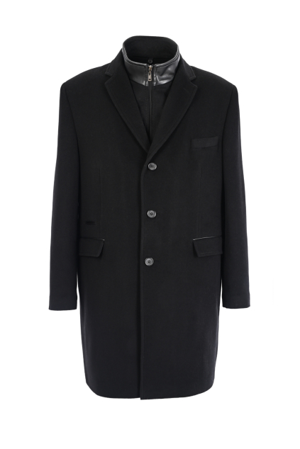 Krátky kabát s odopínateľným golierom na zips  SLIM STRIH, vlna 80% (Výšková veľkosť 3, Šírková veľkosť 50)