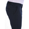 Tmavomodré nohavice -Káro Chinos ULTRA SLIM, bavlna stretch (Výšková veľkosť 3, Šírková veľkosť 50)