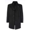 Elegantný vlnený kabát so stojačikovým  golierom na zips SLIM STRIH (Výšková veľkosť 3, Šírková veľkosť 66)