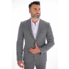Šedosivé sako SLIM STRIH, bavlna stretch (Výšková veľkosť 3, Šírková veľkosť 50)