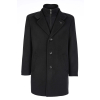 Elegantný vlnený kabát so stojačikovým  golierom na zips SLIM STRIH (Výšková veľkosť 3, Šírková veľkosť 66)