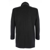 Elegantný vlnený kabát so stojačikovým  golierom na zips SLIM STRIH (Výšková veľkosť 3, Šírková veľkosť 66)