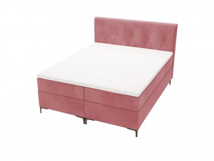 DEANAS kárpitozott rózsaszín boxspring ágy