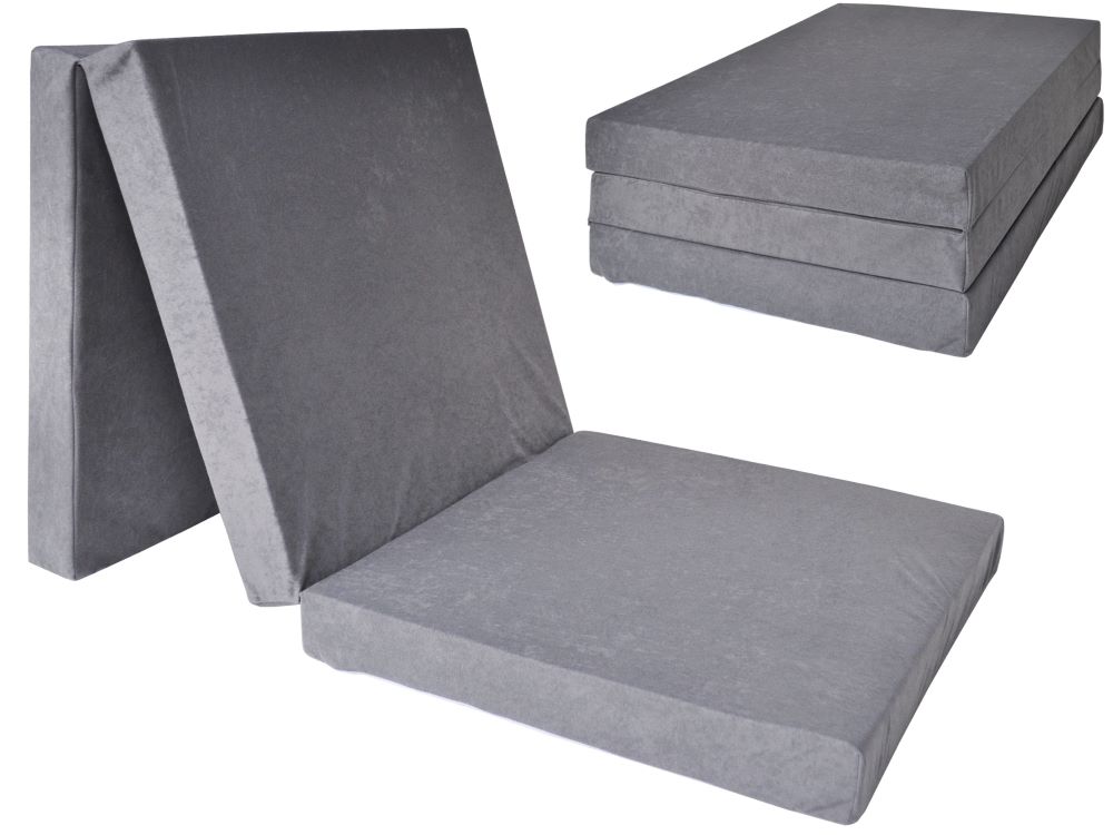 EN Foldable mattress 195x80x15 Color: gray