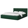 Kárpitozott Gabriella franciaágy - sötétzöld