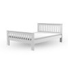 LAURA franciaágy ágyráccsal - fehér