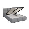 DONY kárpitozott felnyitható ágyneműtartós franciaágy  - szürke