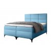 FAVA kárpitozott boxspring ágyneműtartós ágy fedőmatraccal - kék Velvet