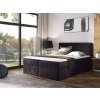 PAROS Lux kárpitozott boxspring ágy fedőmatraccal - fekete Kronos