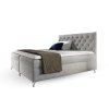 GULIETTE ágyneműtartós kárpitozott boxspring ágy matracokkal 140x200 - szürke