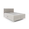 GULIETTE kárpitozott boxspring ágy matracokkal 140x200 - bézs