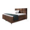 Barna LEILA kárpitozott boxspring ágy matraccal és ágyráccsal