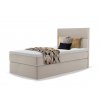 Bézs MINI 1 kárpitozott boxspring ágy ágyneműtartóval 90x200