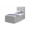 Szürke MINI 2 egyszemélyes kárpitozott boxspringy ágy 90x200