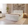 DEAN kárpitozott krémszínű boxspring ágy matraccal