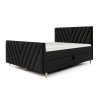 BENO PLUS kárpitozott boxspring fekete franciaágy