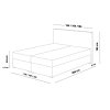 MAGIC bézs kárpitozott boxspring ágy méretei