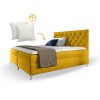 GULIETTE ágyneműtartós kárpitozott boxspring ágy matracokkal 180x200 - sárga