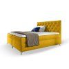 GULIETTE ágyneműtartós kárpitozott boxspring ágy matracokkal 200x200 - sárga