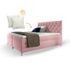 GULIETTE kárpitozott boxspring ágy matracokkal 180x200 - rózsaszín