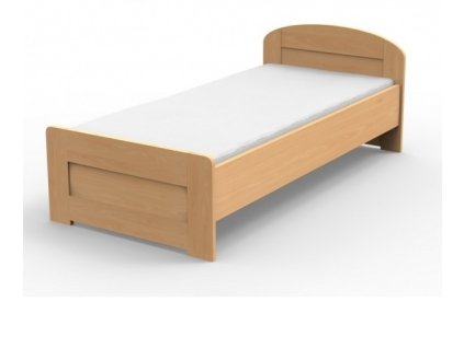 Masívna jednoposteľ PETRA s rovným čelom pri nohách