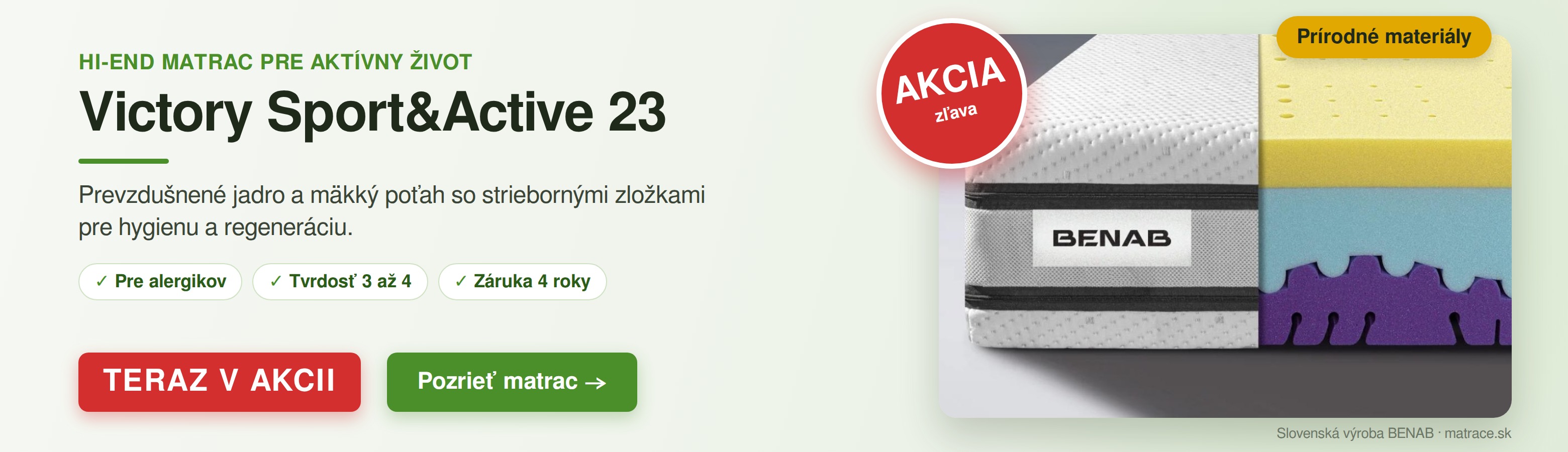 Matrac Victory Sport&Active 23 – teraz v akcii