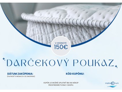 Darčekový poukaz v hodnote 150 €