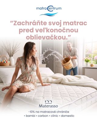 Zachráňte svoj matrac pred veľkonočnou oblievačkou 🐣 Veľká noc je čas radosti, tradícií… a niekedy aj nečakaných „vodných...
