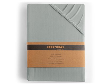 Bavlnené jersey prestieradlo Amber sivé Decoking (Rozměr prostěradlo DecoKing 100-120x200 cm 30cm)