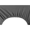 Bavlněné jersey prostěradlo Amber grafitově šedá Deco king (Rozměr prostěradlo DecoKing 100-120x200 cm 30cm)