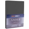 Bavlněné jersey prostěradlo Amber grafitově šedá Deco king (Rozměr prostěradlo DecoKing 100-120x200 cm 30cm)