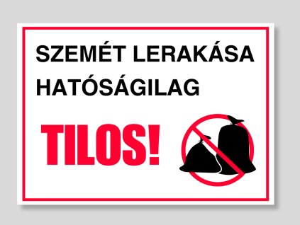 Szemét lerakása