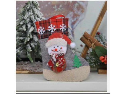 Karácsonyi mikulás zokni kicsi karácsonyi ünnep szenteste dekoráció Mikulás télapó zokni kicsi hóemberes
