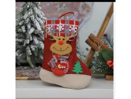 Karácsonyi mikulás zokni kicsi karácsonyi ünnep szenteste dekoráció Mikulás télapó zokni kicsi rénszarvasos