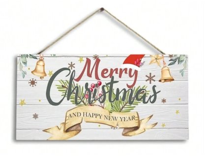 Karácsonyi fali ajtó dísztábla karácsonyi ünnep szenteste dekoráció harangok csillagok nagy Merry Christmas and Happy New Year