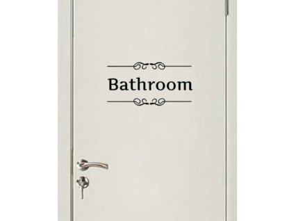 Falmatrica ajtómatrica fürdőszobai fürdőszobába fekete bathroom felirat