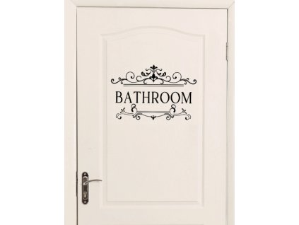 Falmatrica ajtómatrica fürdőszobai fürdőszobába fekete bathroom felirat