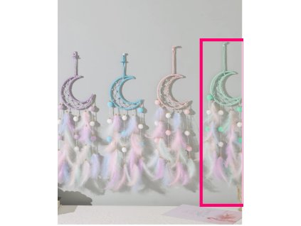 Álomfogó álomcsapda gyerekszobai gyerekszobába nagy hold alap zöld