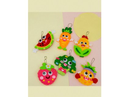 Gyerek varrókészlet gyerekeknek zöldség gyümölcs 6 részes kreatív játék varrás DIY csináld magad dekoráció